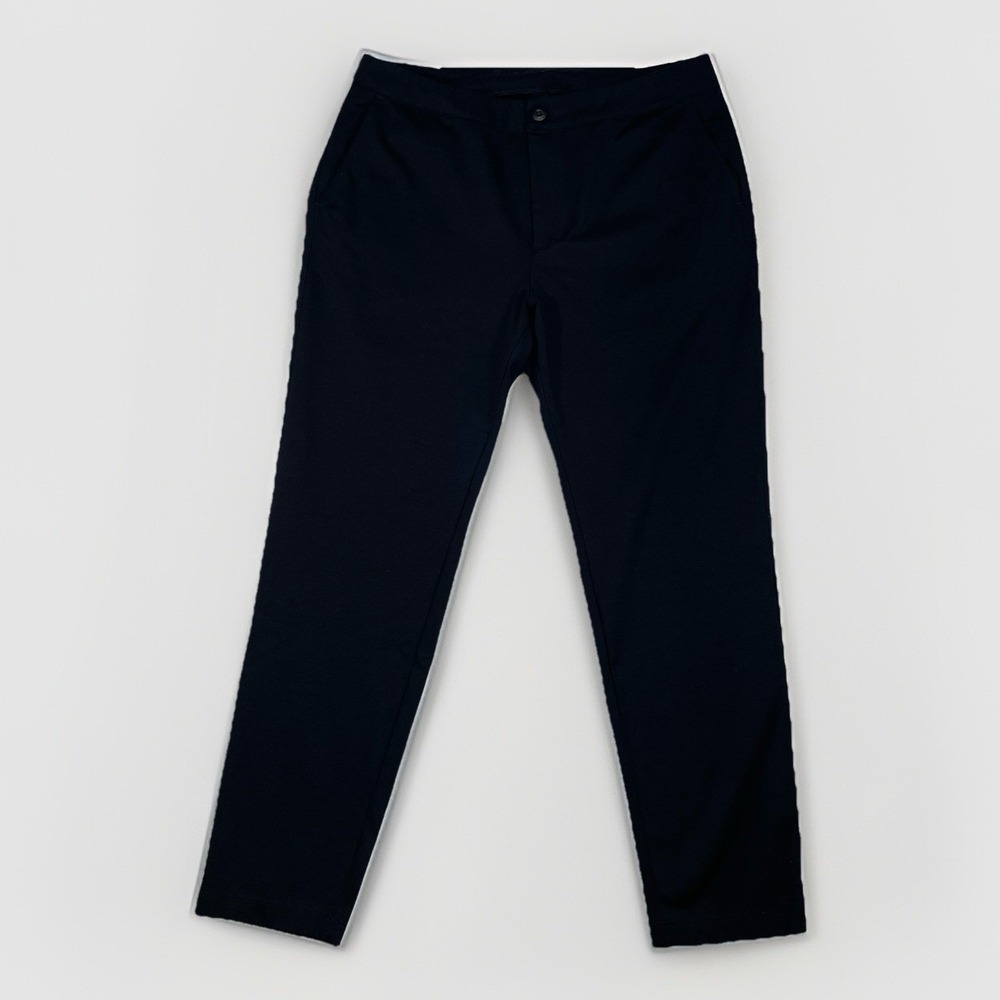 American Giant Womens Ponte Pants Black Tapered High Rise Size 16 Pockets